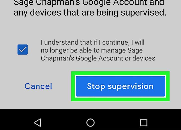 how to remove family link from child's phone