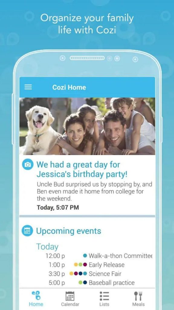 cozy family organizer