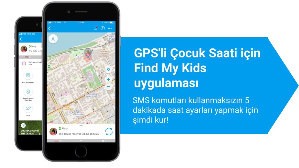 gps'li çocuk saati Findmykids