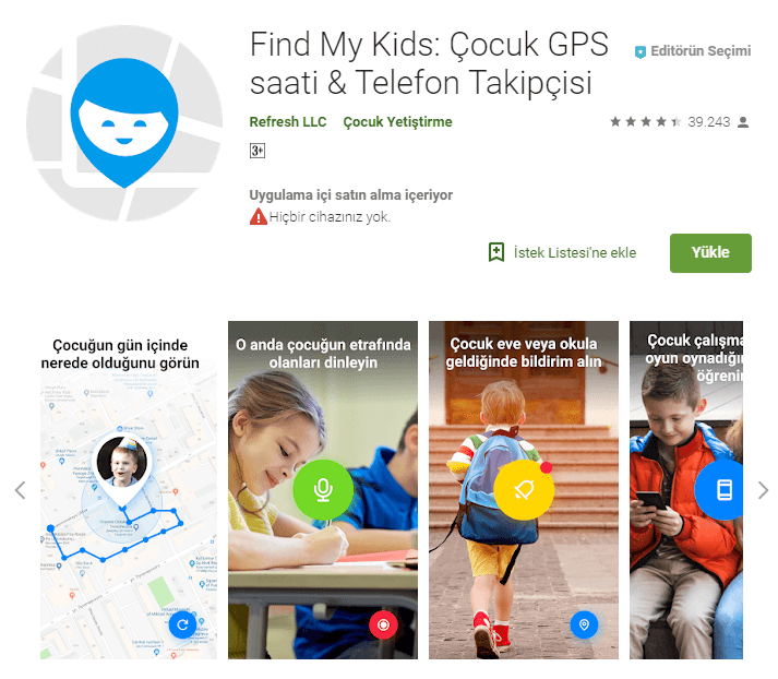 Çocuk GPS saati