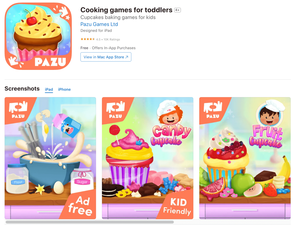 kids food games