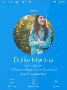 TrueCaller app